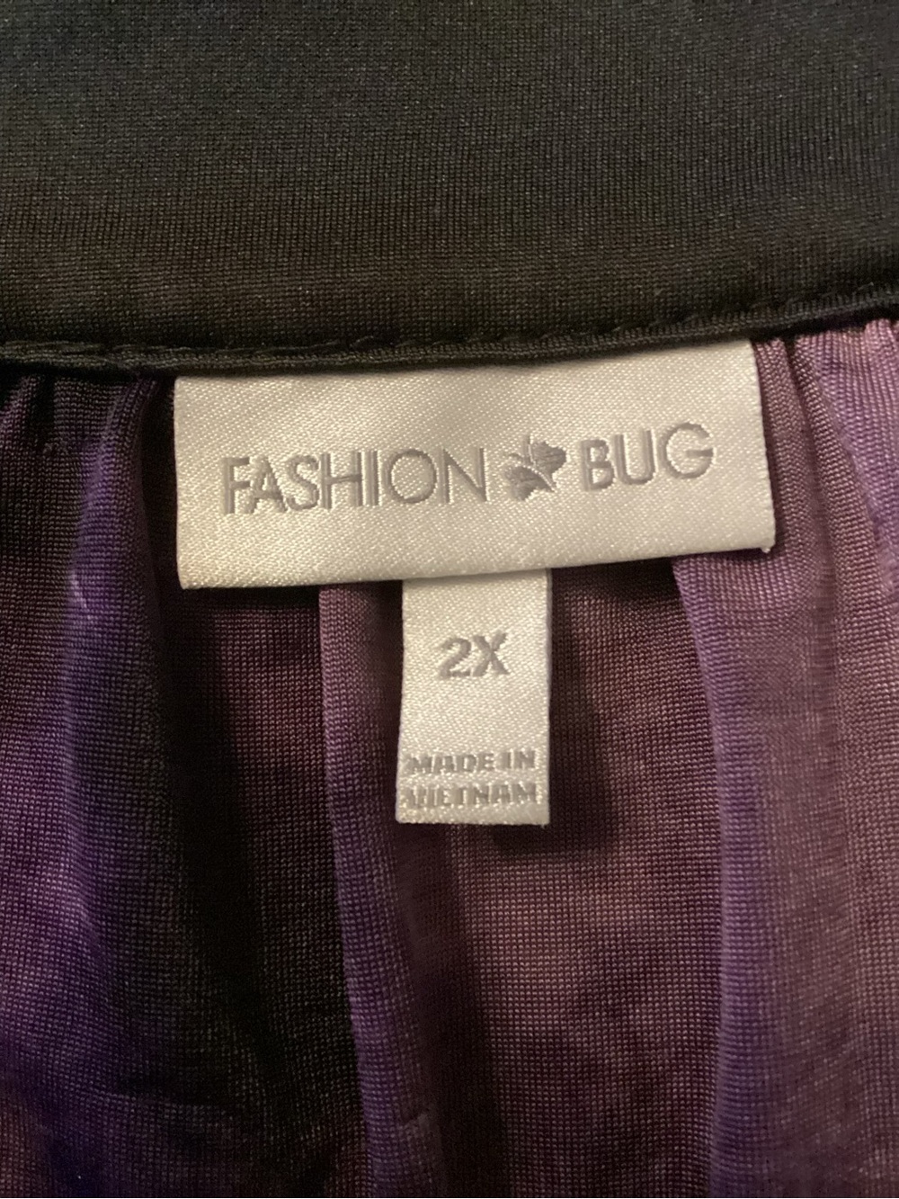 Fashion Bug Plus Size XXL Purple and Black Beaded V-Neck Floral Camisole Stretch - Picture 7 of 10